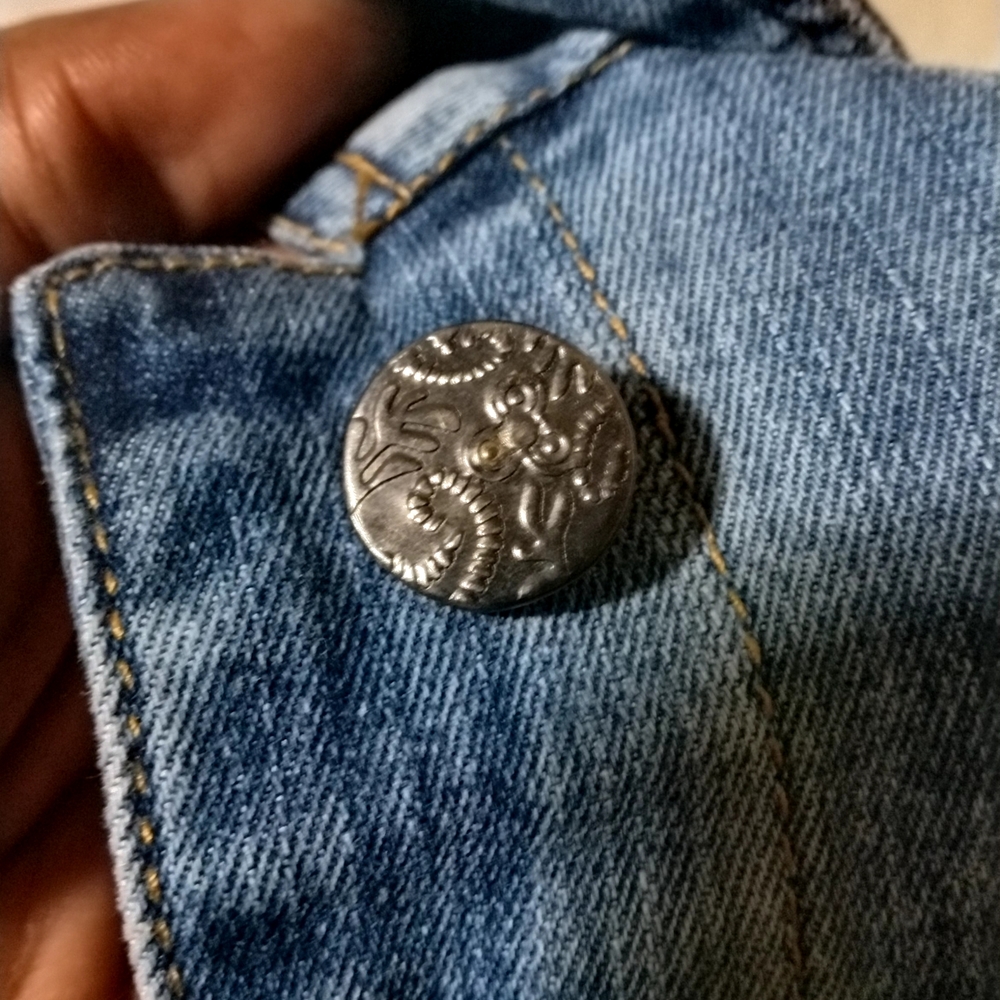 Denim and Lace Women's Vest - Picture 13 of 14